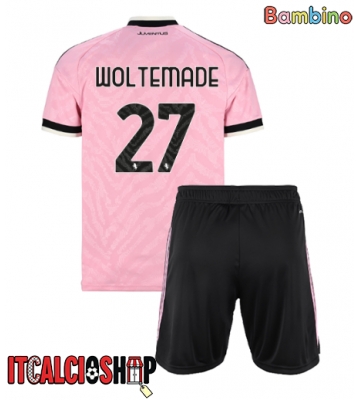 Juventus Nick Woltemade #27 Seconda Maglia Bambino 2026-27 Manica Corta (+ Pantaloni corti)